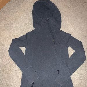 Athleta xxs dark grey cowled athletic sweatshirt